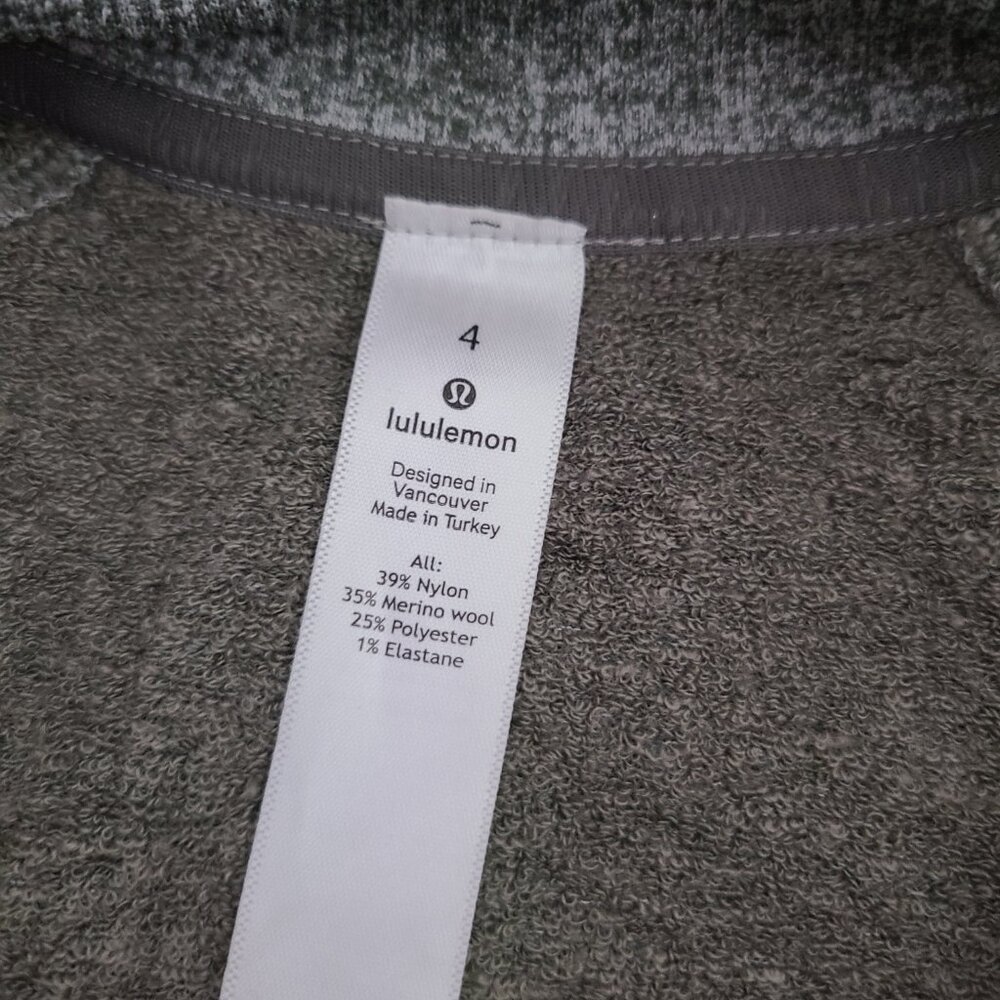Lululemon Engineered Warmth Half Zip Pullover Grey Size 4 - Picture 8 of 11